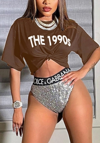 2022 Styles Women Fashion INS Styles Print Tee