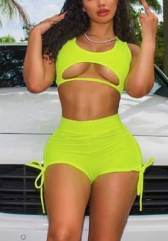 (Real Image)2022 Styles Women Fashion INS Styles Cut Out Short Two Piece Suit