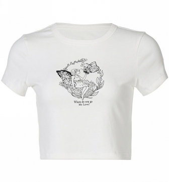 (Real Image)2022 Styles Women Fashion INS Styles Print Tee