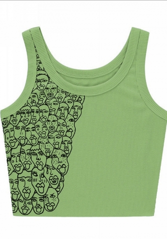 (Real Image)2022 Styles Women Fashion INS Styles Print Tank Tops