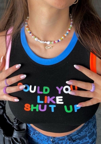 (Real Image)2022 Styles Women Fashion INS Styles Print Tank Tops