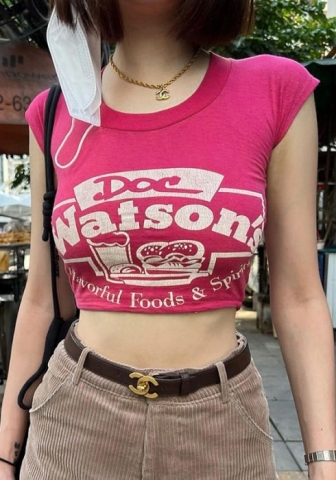 (Real Image)2022 Styles Women Fashion INS Styles Print Tee