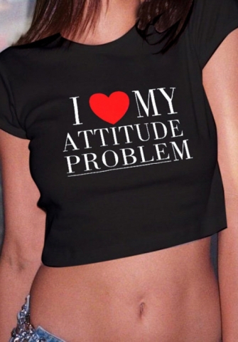 (Real Image)2022 Styles Women Fashion INS Styles Print Short Sleeve Tee