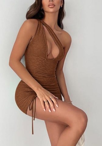 2022 Styles Women Fashion INS Styles Single Shoulder Club Dress