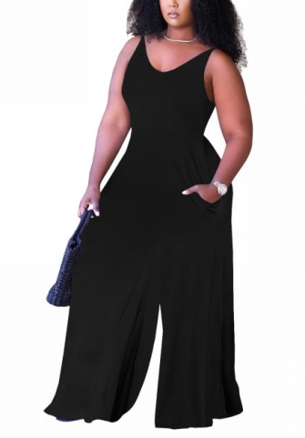 2022 Styles Women Fashion INS Styles Solid Color Loose Jumpsuit