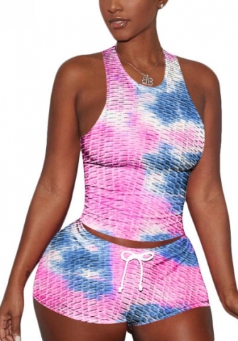 (Real Image)2022 Styles Women Fashion Summer INS Styles Print Short Two Piece Suit