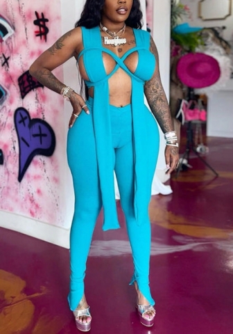 (Real Image)2022 Styles Women Fashion INS Styles Bandage Two Piece Suit