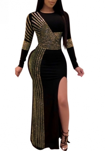 (Real Image)2022 Styles Women Sexy INS Styles Sequin Maxi Dress