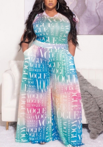 (Plus Size)(Real Image)2022 Styles Women Sexy INS Styles Print Two Pieces Suit