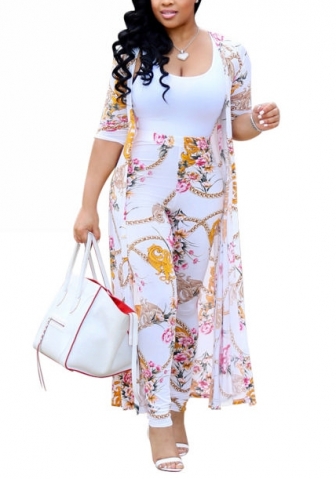 (Not White Tee)(Real Image)2022 Styles Women Sexy INS Styles Print Two Piece Suit