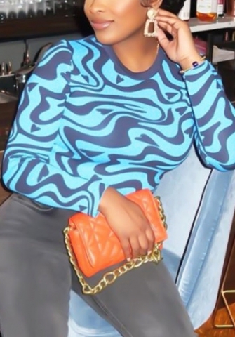 (Real Image)2022 Styles Women Sexy INS Styles Print Long Sleeve Tee