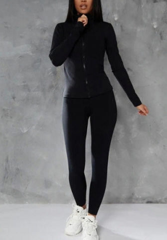 (Real Image)2022 Styles Women Sexy INS Styles Pink Front Zipper Jacket+Long Pants Two Piece Suit