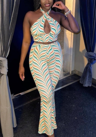 (Real Image)2022 Styles Women Sexy INS Styles Print Two Piece Suit