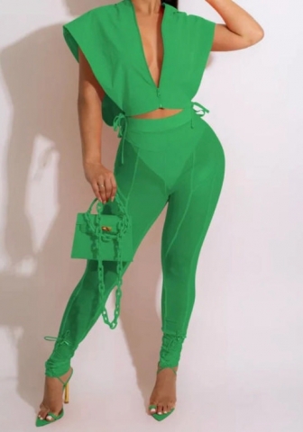 2022 Styles Women Fashion INS Styles Solid Color Two Piece Suit