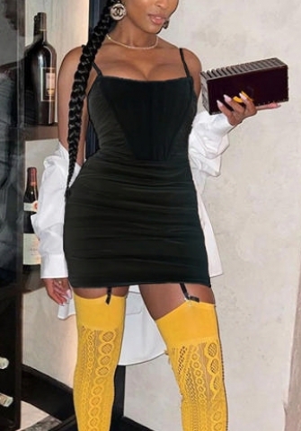 2022 Styles Women Fashion INS Styles Strap Summer Ruffle Mini Dress