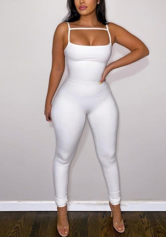 (Real Image)2022 Styles Women Fashion INS Styles Solid Color Strap Tie Jumpsuit