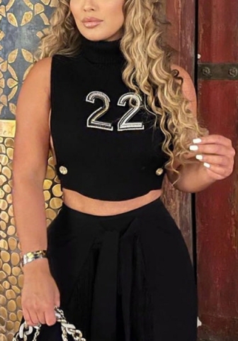 (Only Tops)(Real Image)2022 Styles Women Fashion INS Styles Number Vests