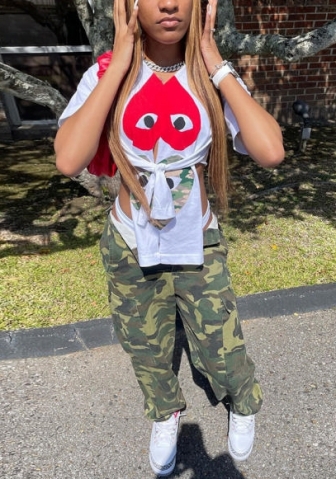 (Only Tops)(Real Image)2022 Styles Women Fashion INS Styles Summer Print Tee