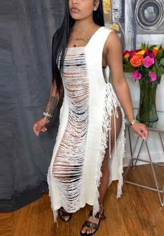 (Real Image)2022 Styles Women Fashion INS Styles Summer Sweater Maxi Dress