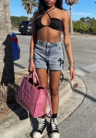 (Only Short Pants)(Real Image)2022 Styles Women Fashion INS Styles Jeans Short Pants