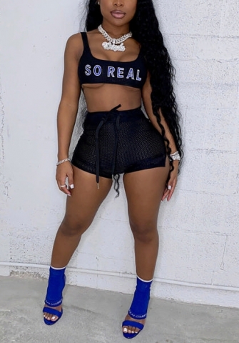 2022 Styles Women Fashion INS Styles Print Short Two Piece Suit