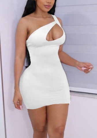 2022 Styles Women Fashion INS Styles Single Shoulder Mini Dress