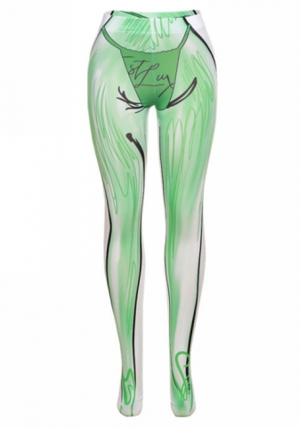 (Real Image)2022 Styles Women Fashion INS Styles Print Long Pants