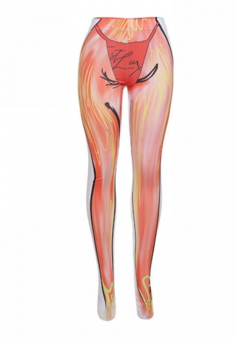 (Real Image)2022 Styles Women Fashion INS Styles Print Long Pants