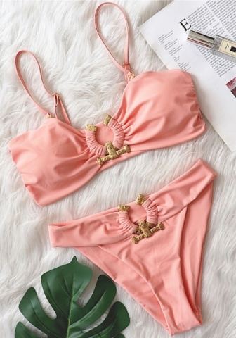 (Real Image)2022 Styles Women Fashion INS Styles Tube Diamonds Bikini Set