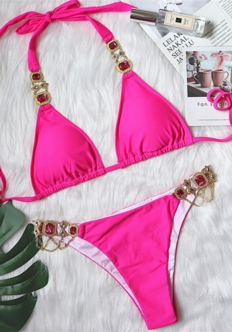 (Real Image)2022 Styles Women Fashion INS Styles Diamonds Bikini Set