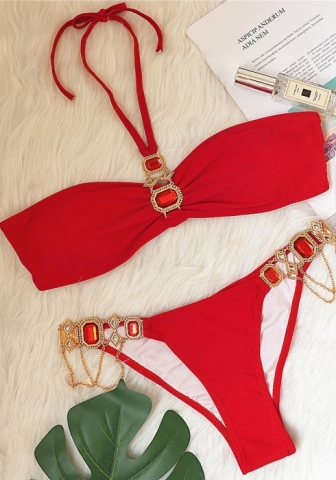 (Real Image)2022 Styles Women Fashion INS Styles Diamonds Bikini Set