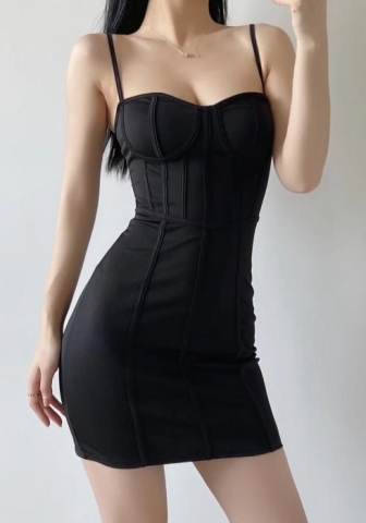 (Real Image)2022 Styles Women Fashion INS Styles Black Lace Mini Dress