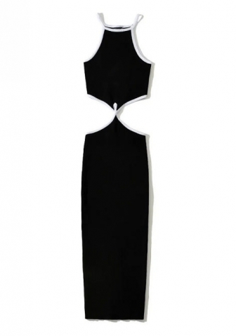 (Real Image)2022 Styles Women Fashion INS Styles Cut Out Maxi Dress