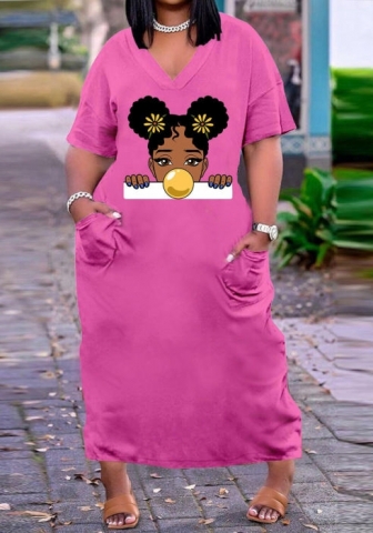 2022 Styles Women Fashion INS Styles Print Maxi Dress