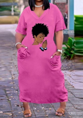 2022 Styles Women Fashion INS Styles Print Maxi Dress