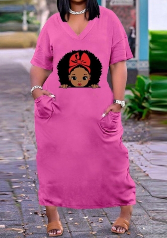 2022 Styles Women Fashion INS Styles Print Maxi Dress