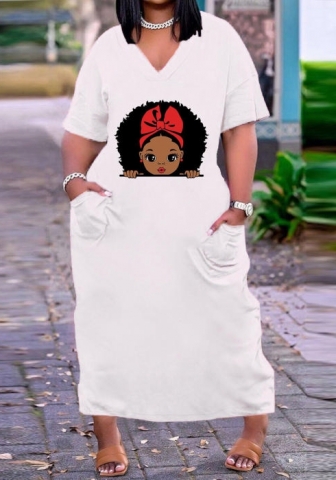 2022 Styles Women Fashion INS Styles Print Maxi Dress