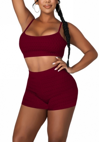 2022 Styles Women Fashion INS Styles Solid Color Rib Short Two Piece Suit