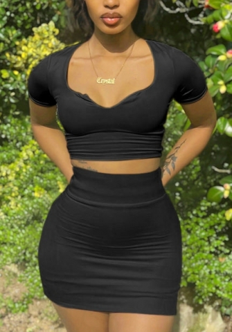 2022 Styles Women Fashion INS Styles Solid Color Two Piece Dress