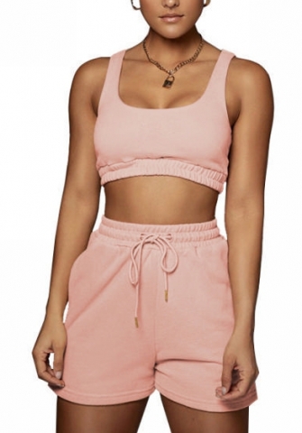 (Real Image)2022 Styles Women Fashion INS Styles Solid Color Short Two Piece Suit