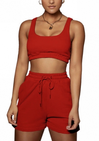 (Real Image)2022 Styles Women Fashion INS Styles Solid Color Short Two Piece Suit