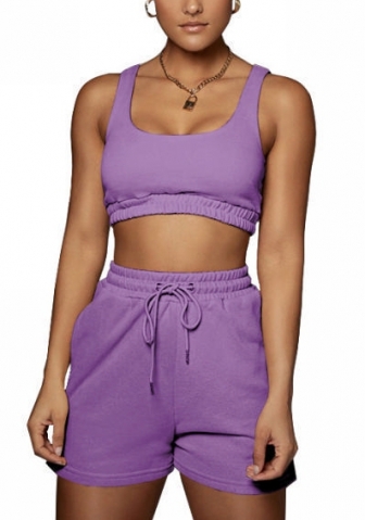 (Real Image)2022 Styles Women Fashion INS Styles Solid Color Short Two Piece Suit