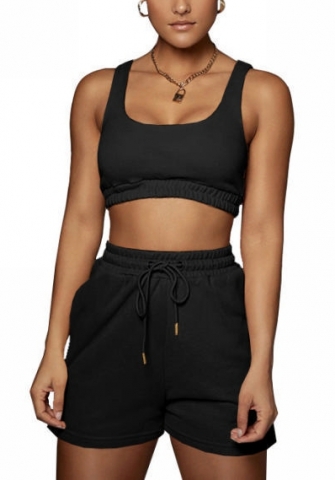 (Real Image)2022 Styles Women Fashion INS Styles Solid Color Short Two Piece Suit