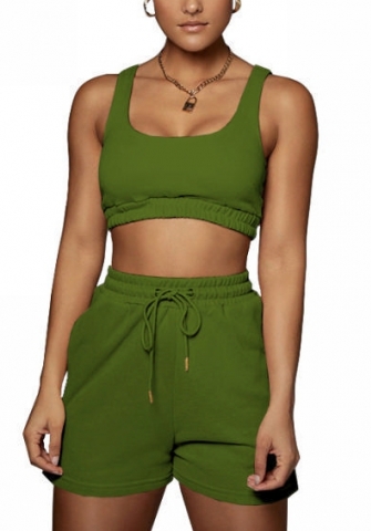 (Real Image)2022 Styles Women Fashion INS Styles Solid Color Short Two Piece Suit