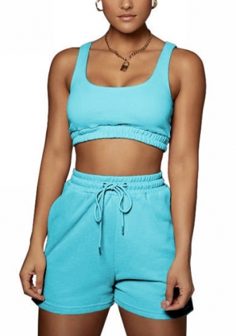 (Real Image)2022 Styles Women Fashion INS Styles Solid Color Short Two Piece Suit