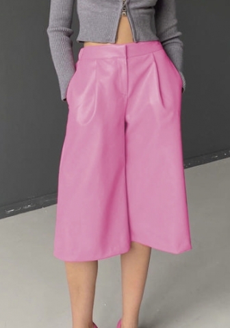 (Real Image)2022 Styles Women Fashion INS Styles PU Short Pants