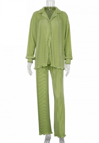 (Real Image)2022 Styles Women Fashion INS Styles Rib Solid Color Two Piece Suit