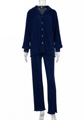 (Real Image)2022 Styles Women Fashion INS Styles Rib Solid Color Two Piece Suit