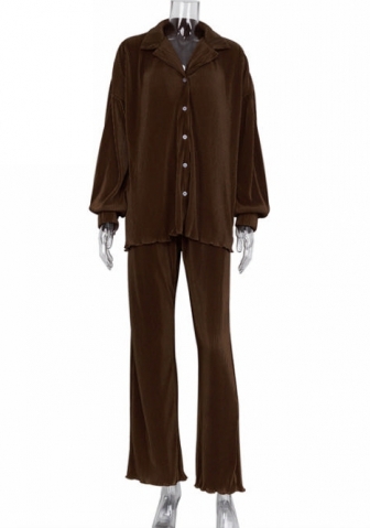 (Real Image)2022 Styles Women Fashion INS Styles Rib Solid Color Two Piece Suit