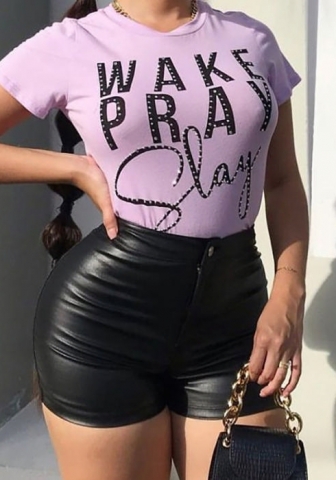 (Only Short Pants)(Real Image)2022 Styles Women Fashion INS Styles PU Short Pants